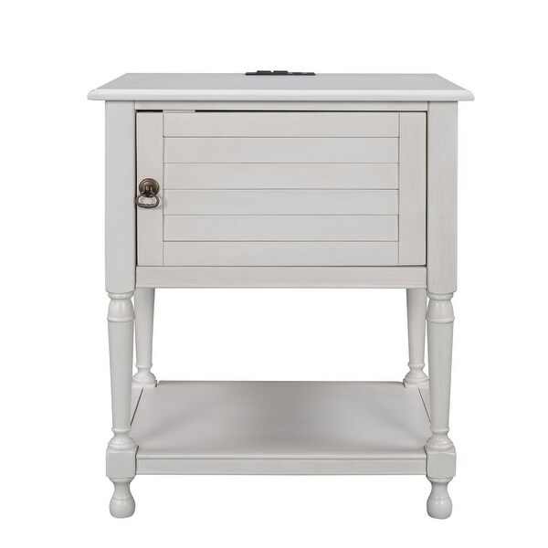 Versatile Nightstand with Two Built-in Shelves Cabinet and an Open Storage - - 34638654