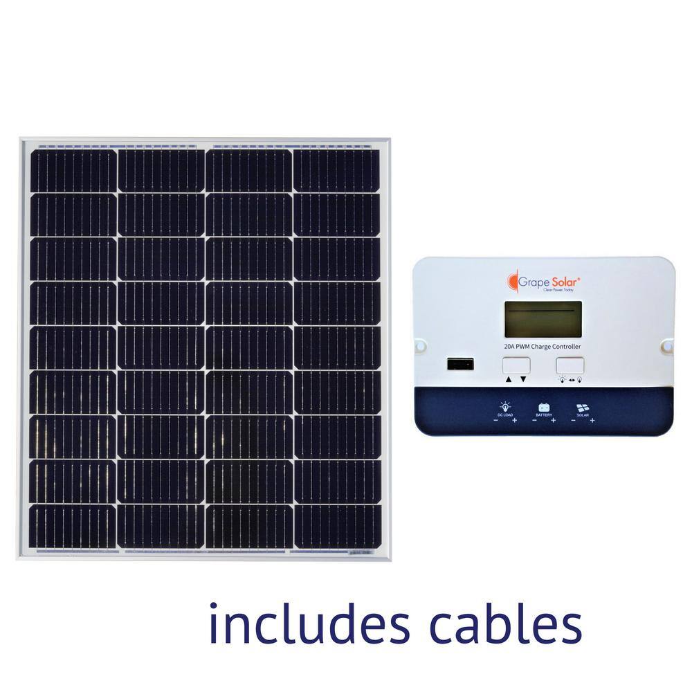 Grape Solar 100-Watt Basic Off-Grid Solar Panel Kit GS-100-BASIC