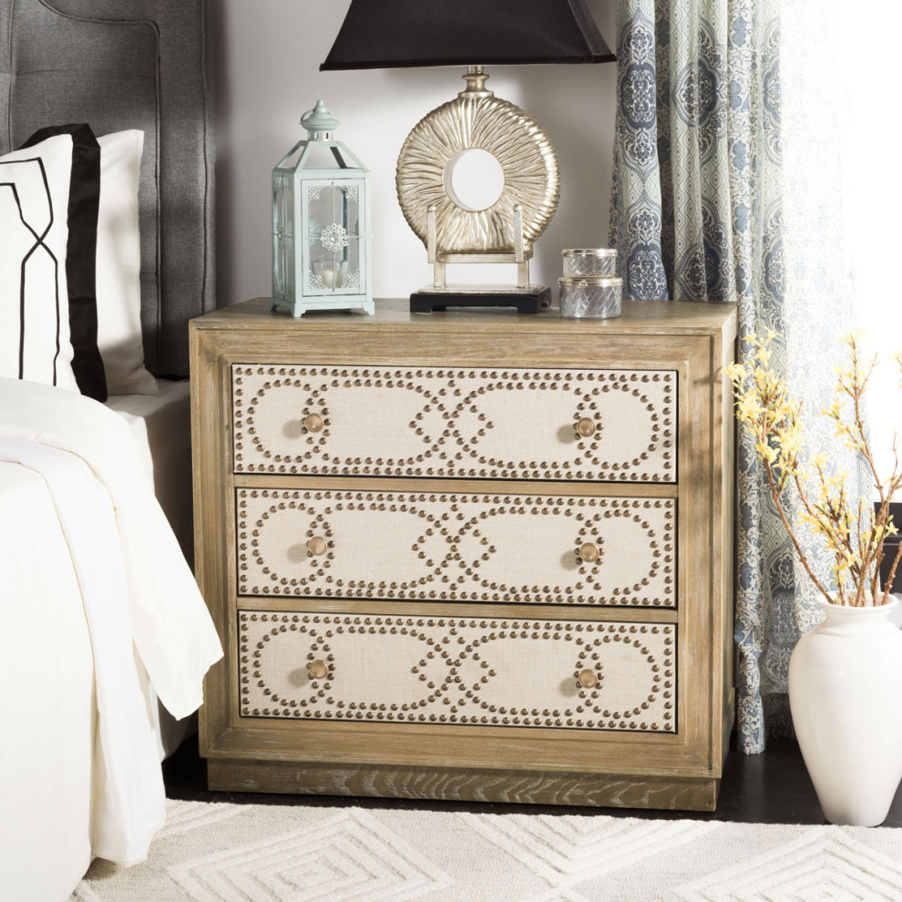 Wiley 3 Drawer Chest Rustic Oak   Modern   Accent Chests And Cabinets   by Virgil Stanis Design  Houzz