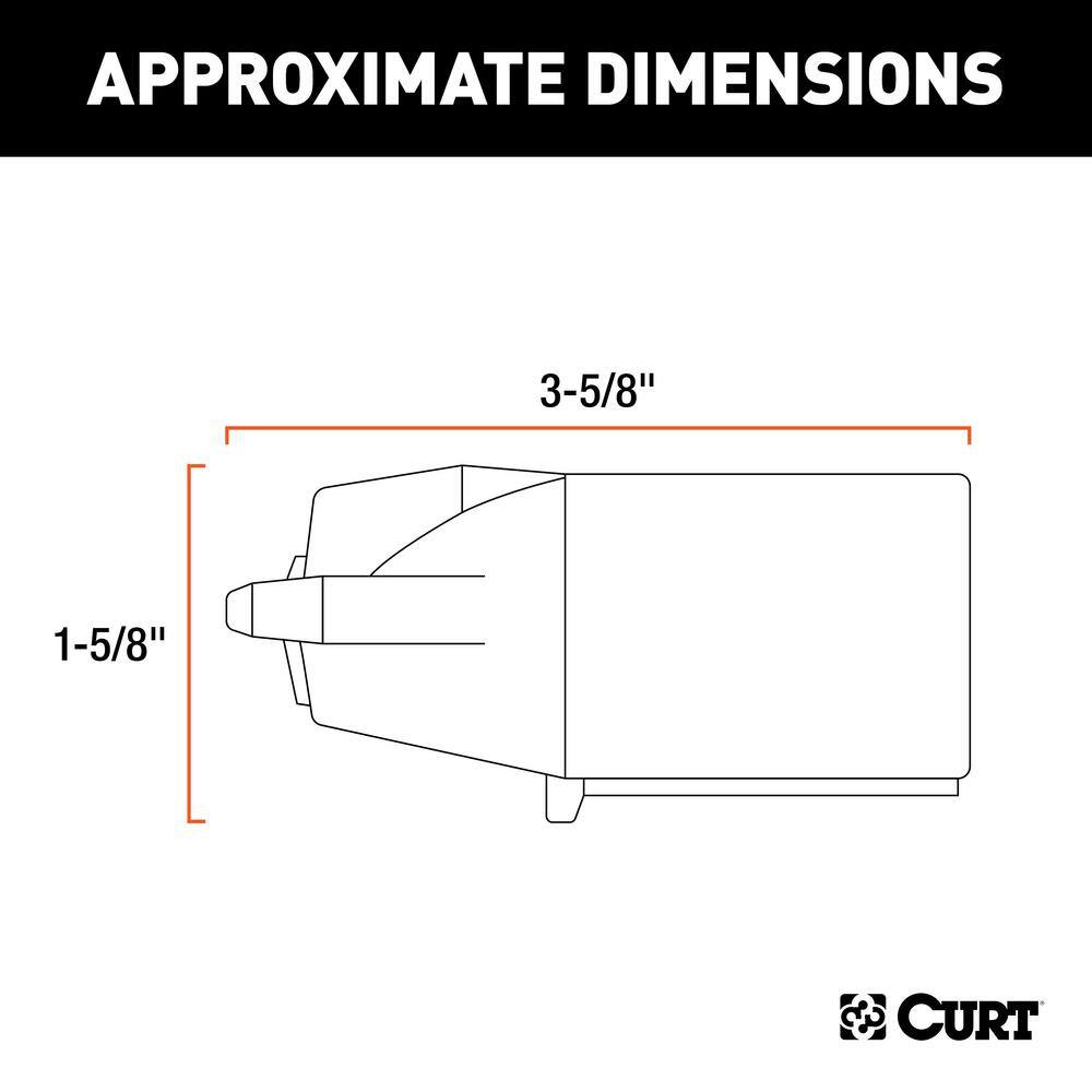 CURT 7-Way RV Blade Connector Plug (Trailer Side Black Plastic) 58140