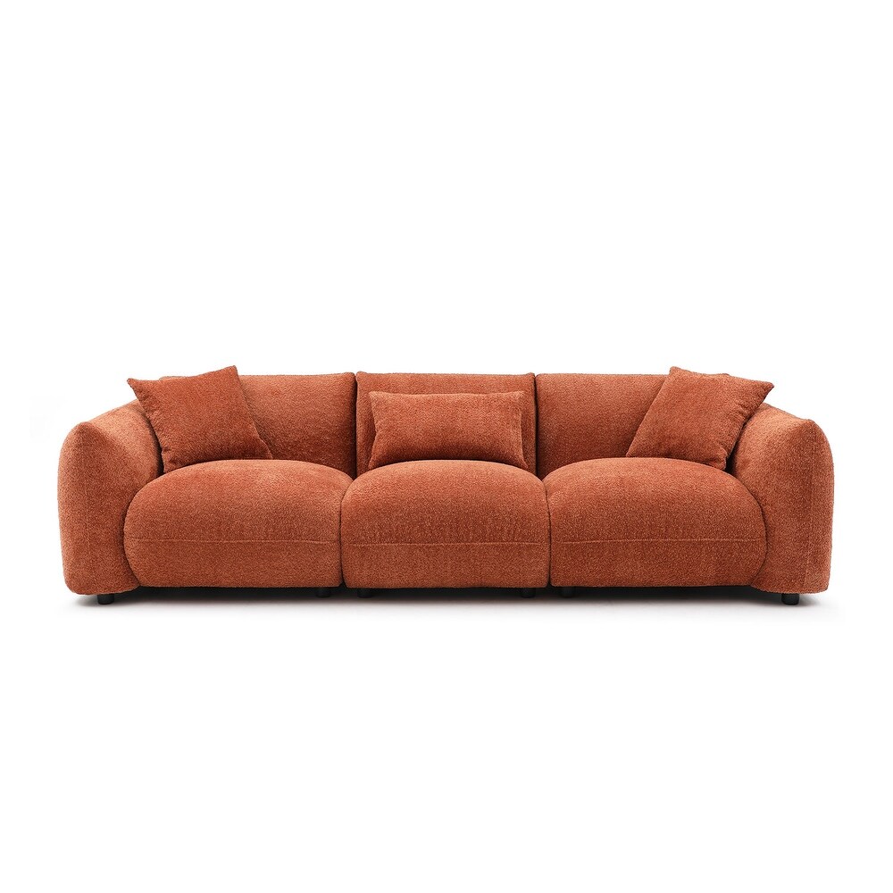 Modern Comfy Cloud Couch 3 Seater Sofa  Living Room Long Sofa with Piilow