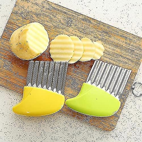 Potato Chipper Stainless Steel Crinkle Slicer Wavy Blade Chips Cutter Kitchen Cooking Tool For Chips