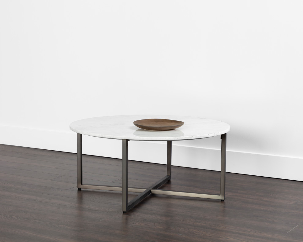 Kiara Coffee Table Round   Transitional   Coffee Tables   by Sunpan Modern Home  Houzz