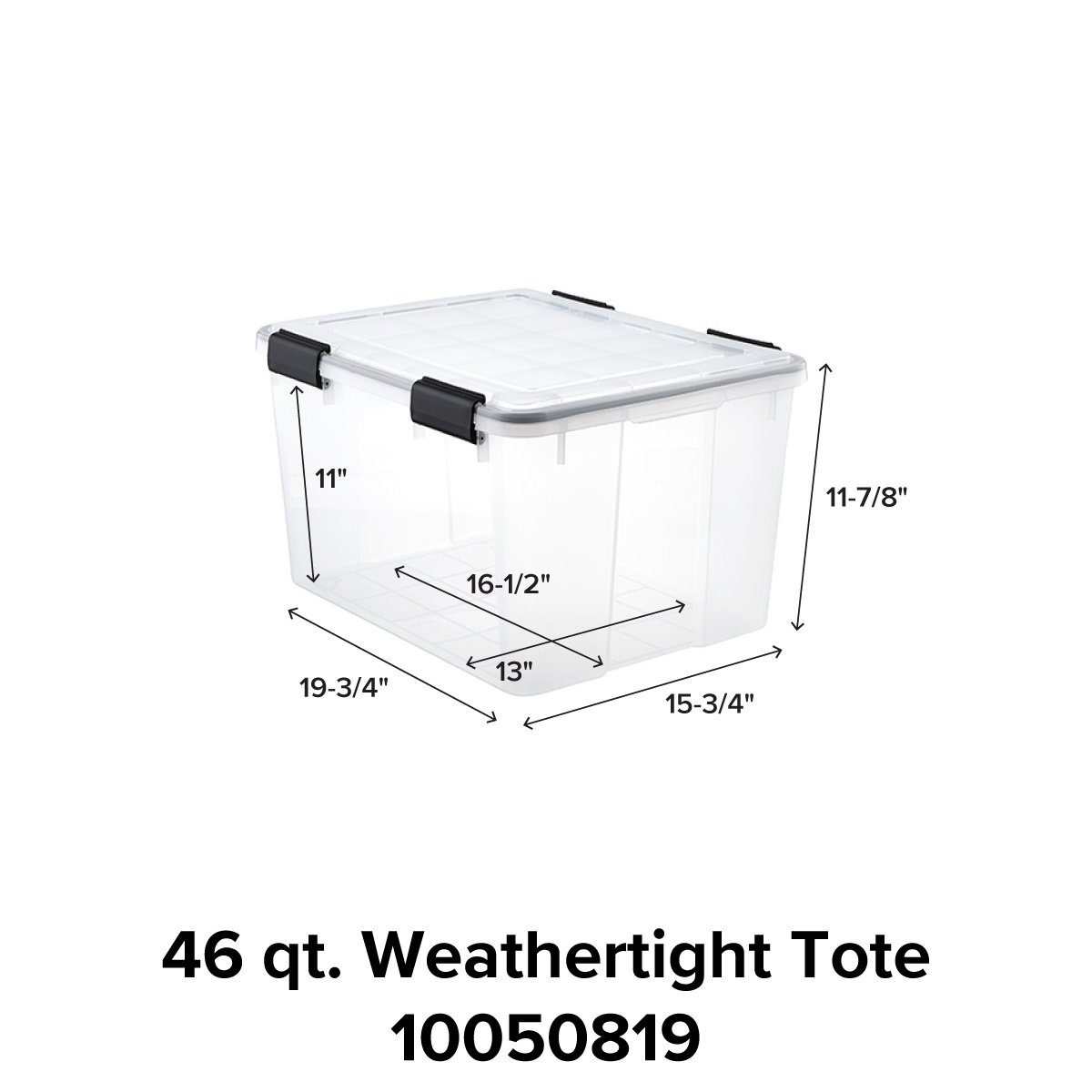 Clear Weathertight Totes