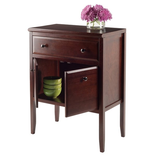 Wood Orleans Modular Buffet Cabinet， Sideboard， Cappuccino Finish