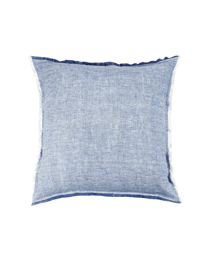 Anaya Home Chambray Blue Down Alternative Euro Pillow