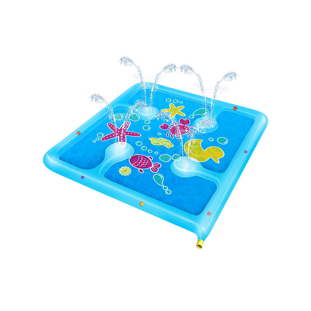 Wham-O Backyard Sea Creature Printed Children's Splash Pad with Inflatable Rim