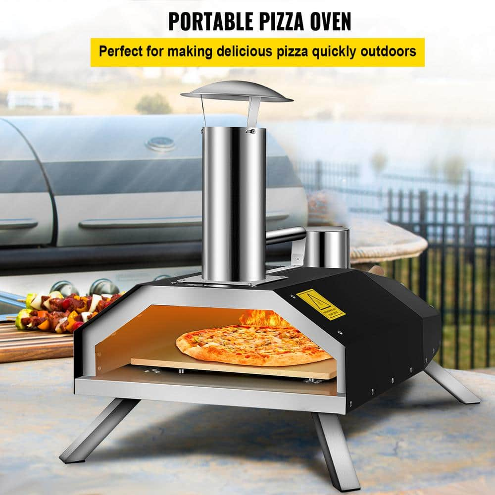 VEVOR Wood Burning Pizza Oven 12 in. Stainless Steel Portable Outdoor Pizza Oven with Complete Accessories for Outdoor Cooking BXSPSLXXJLKSJXQ21V0