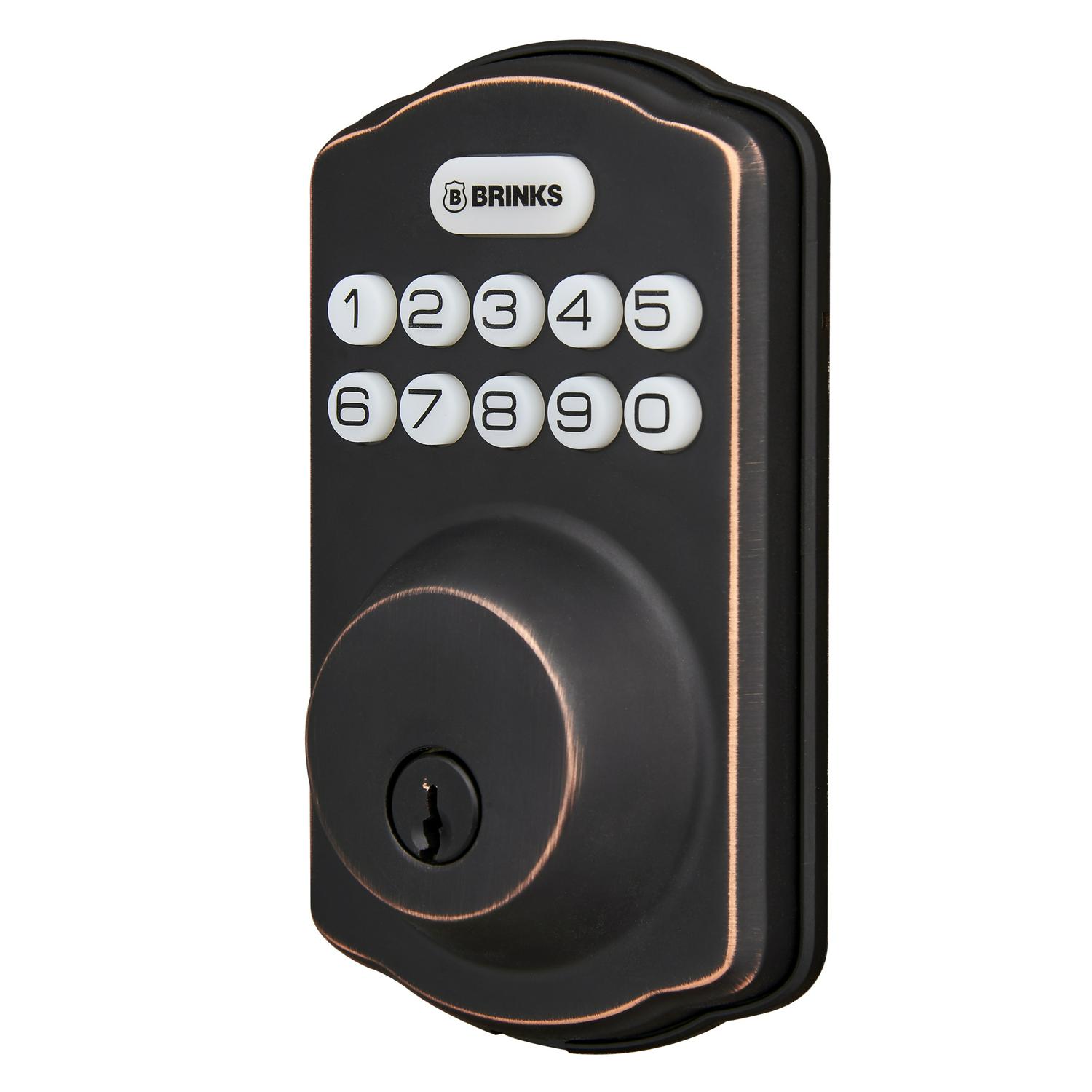 Brinks Digital Deadbolt in Tuscan Bronze Finish