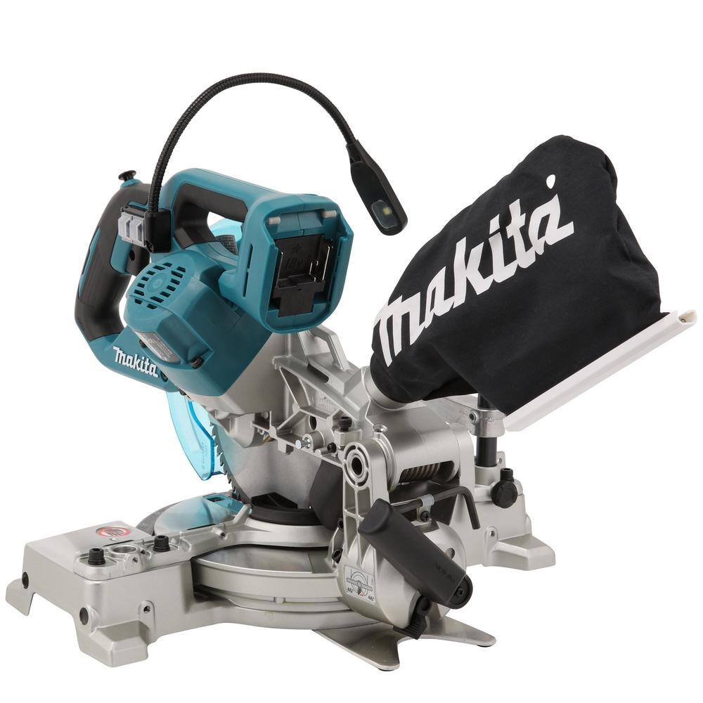 Makita 18V LXT Lithium-Ion Brushless Cordless 6-12 in. Compact Dual-Bevel Compound Miter Saw with Laser (Tool Only) XSL05Z