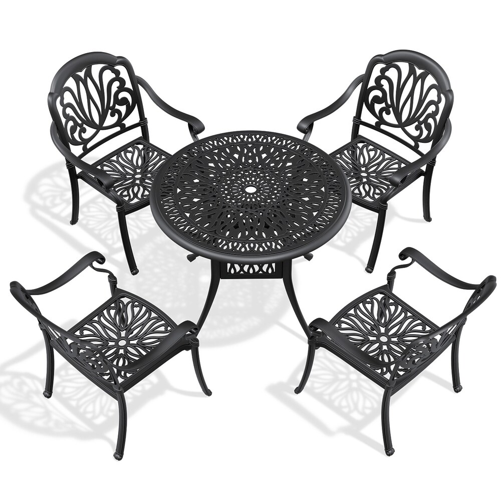 5 Piece Outdoor Dining Table Set for Patio