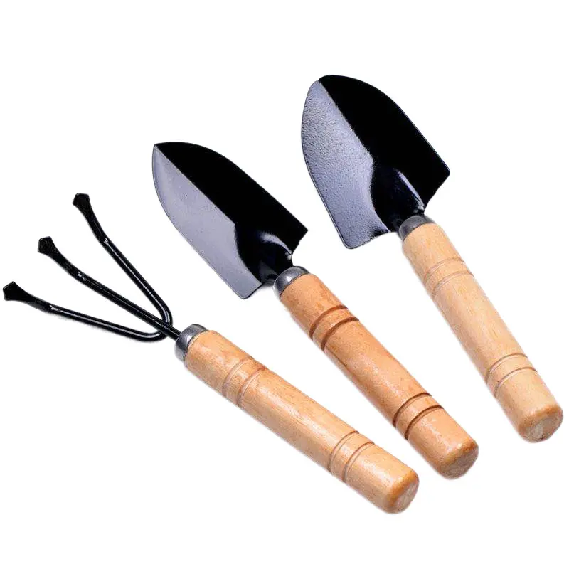 And Meat Planting Tools Shovel Rake Trowel Wood Handle Small Gardening Flower Indoor Kids Garden Tools Set