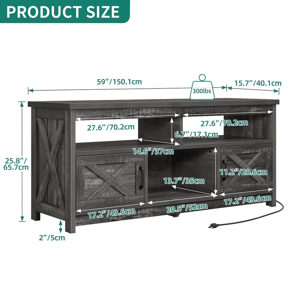 Farmhouse TV Stand for up to 65\