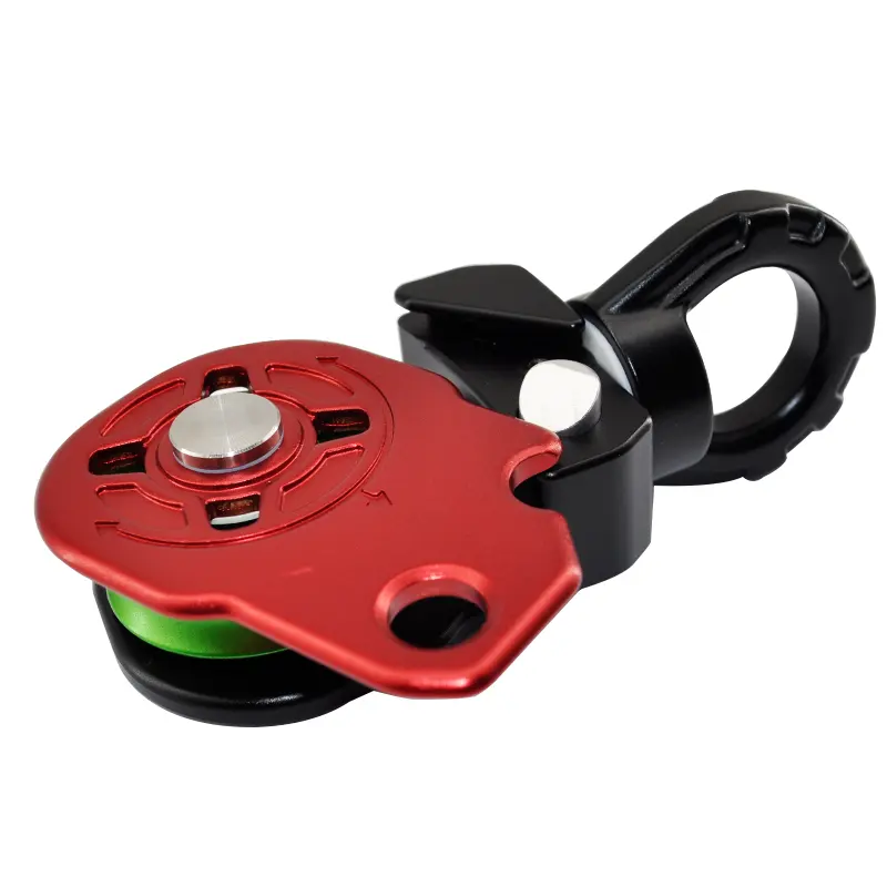 Anodized 7075 Aluminum oy Material 36kN Single Swivel Pulley Suitable for Arborist Aerial Work Industrial Use