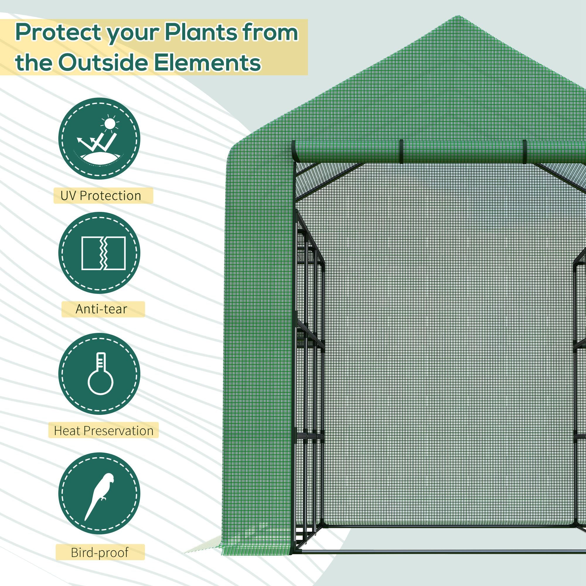 Portable Greenhouse Walk In Green House Outdoor Year Around Plant Gardening