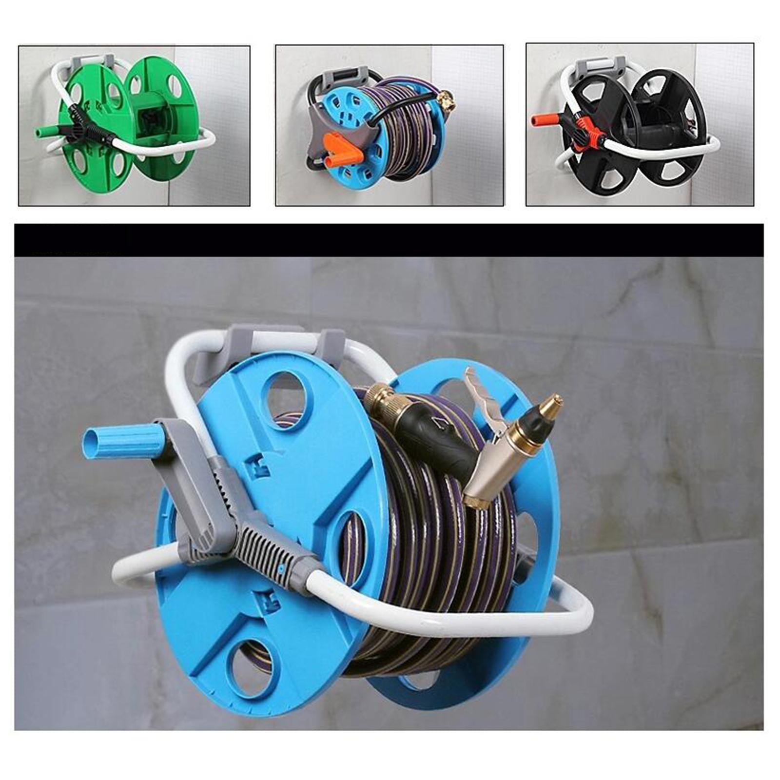 Garden Hose Holder， Wall-Mounted Reel Rack Hose Reel Bracket Flexible Pipe Storage Hanger Organizer for Lawn and Yard