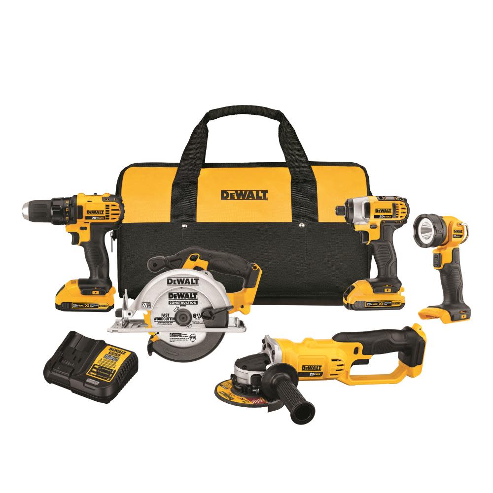 DEWALT 20V MAX Compact 5-Tool Combo Kit DCK521D2 from DEWALT