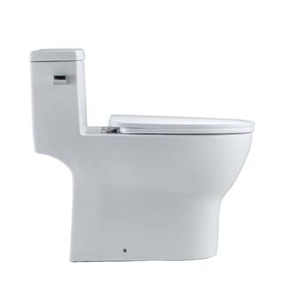 Altair Veronoa 1-Piece 1.28 GPF Single Flush Elongated Toilet in White Seat Included T213