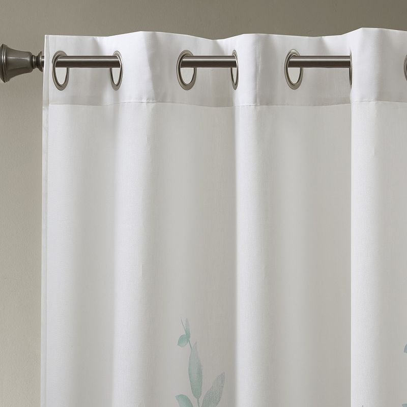 Madison Park Vera 1-Panel Burnout Lightweight Semi-Sheer Grommet Window Curtain