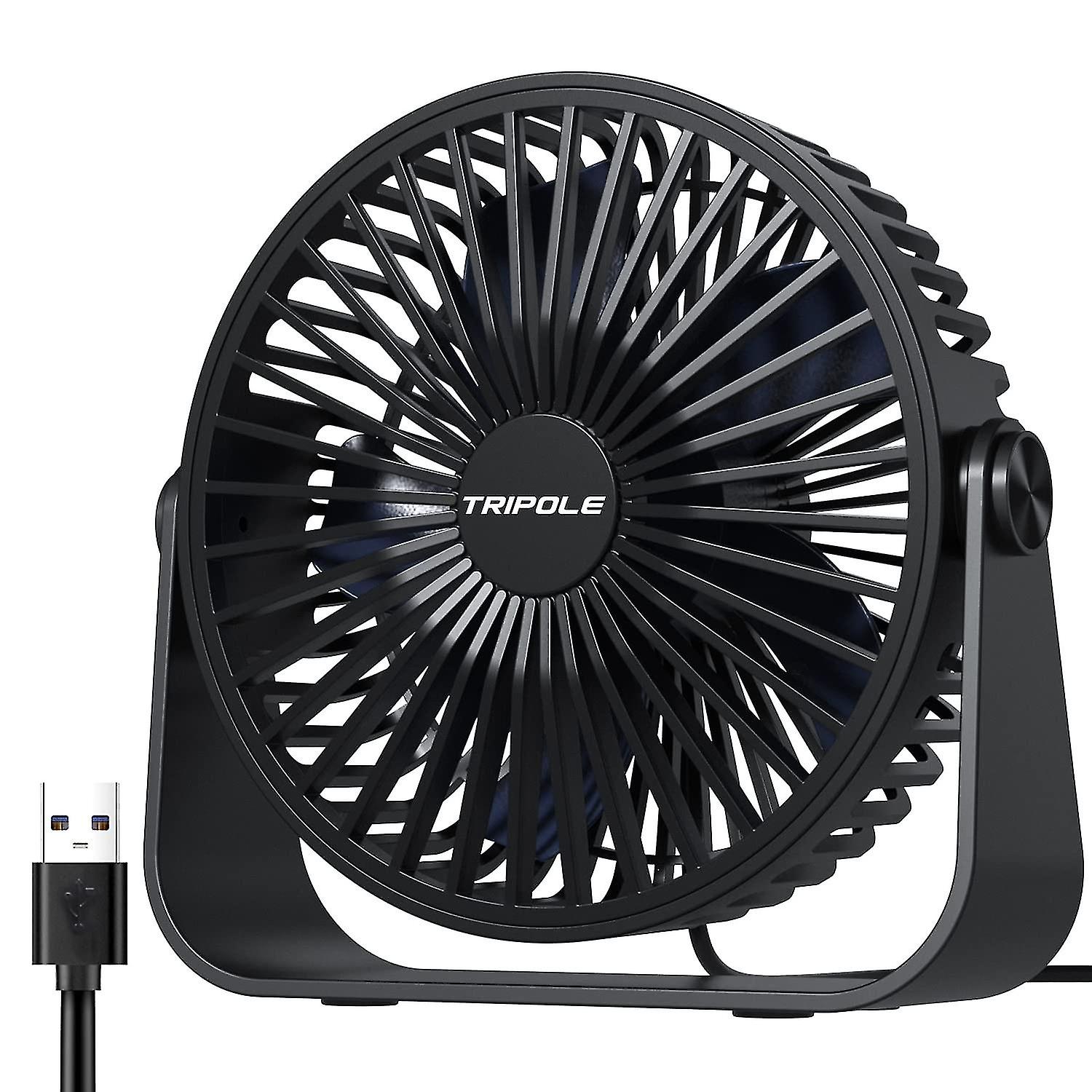 Usb Desk Fan， 3 Speed Table Fan， 360 Adjable Silent Fan， Portable Fan For ， Home， Bed， Car， Outdoor Cam-