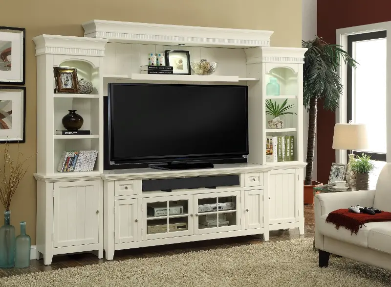 Country White 72 Inch Entertainment Center