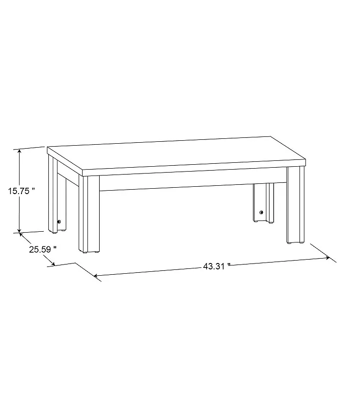 Lifestyle Solutions 43.5 W Wood Sturdy Liverpool Coffee Table