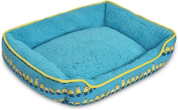 Fetch For Pets Minions Minions In A Row Cuddler Dog Bed， Blue/White