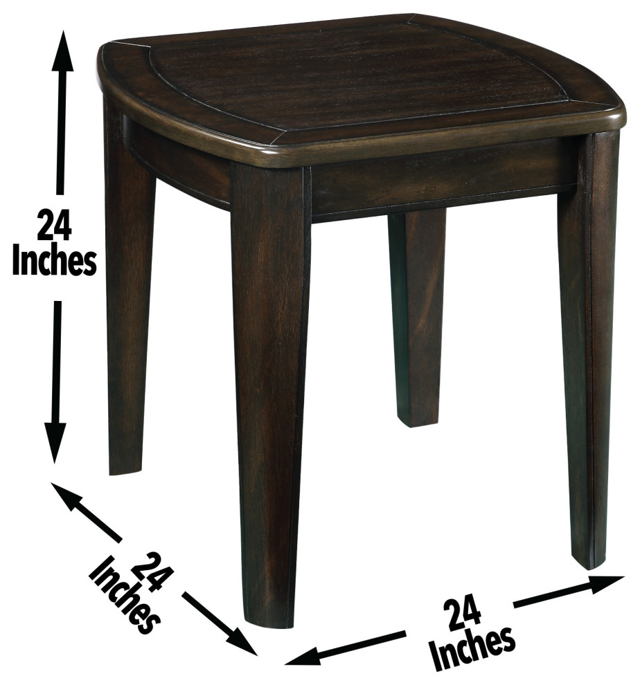 Diletta Dark Walnut Wood Game End Table with Chessboard   Transitional   Side Tables And End Tables   by Steve Silver  Houzz