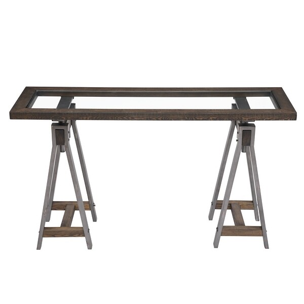 Medici Console Table in Charcoal Brown