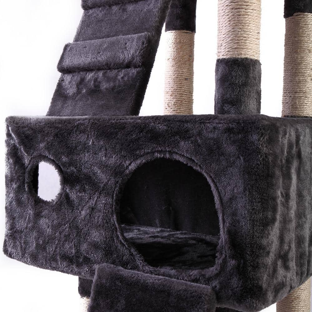 COZIWOW 67 in. H Multi-Level Cat Tree Gray Kitten Condo CW12W0052