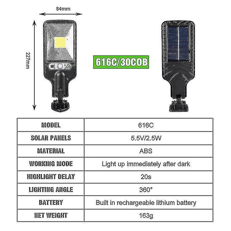 New Outdoor Solar Street Light Waterproof Sensor Garden Light Rotatable Bracket Garden Light Wall