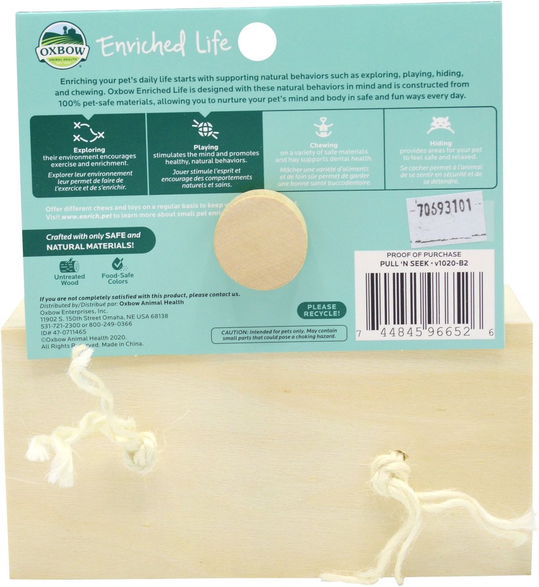 Oxbow Enriched Life Pull 'n Seek Small Animal Toy