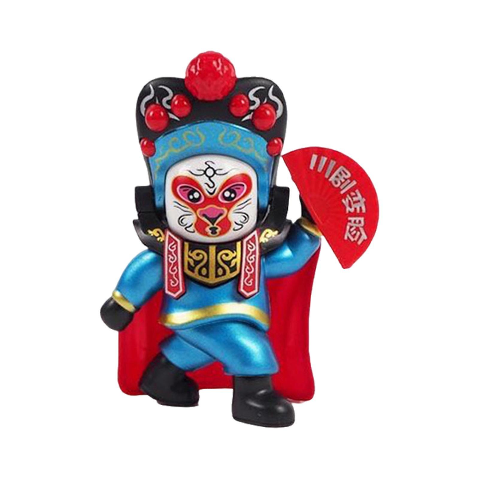 Sichuan Opera Face Changing Doll Children Toys Traditional For Souvenir Kids Blue