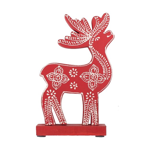 Gallerie Ii Small Red Northland Deer Figure