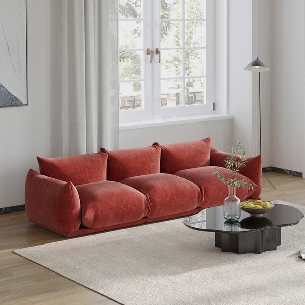 3-Seats Sectional Sofa Chenille Fabric Sofa Lounge Couch