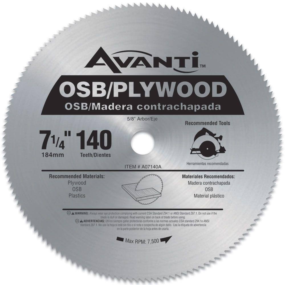 Avanti 7-14 in. x 140-Tooth OSBPlywood Circular Saw Blade A07140A