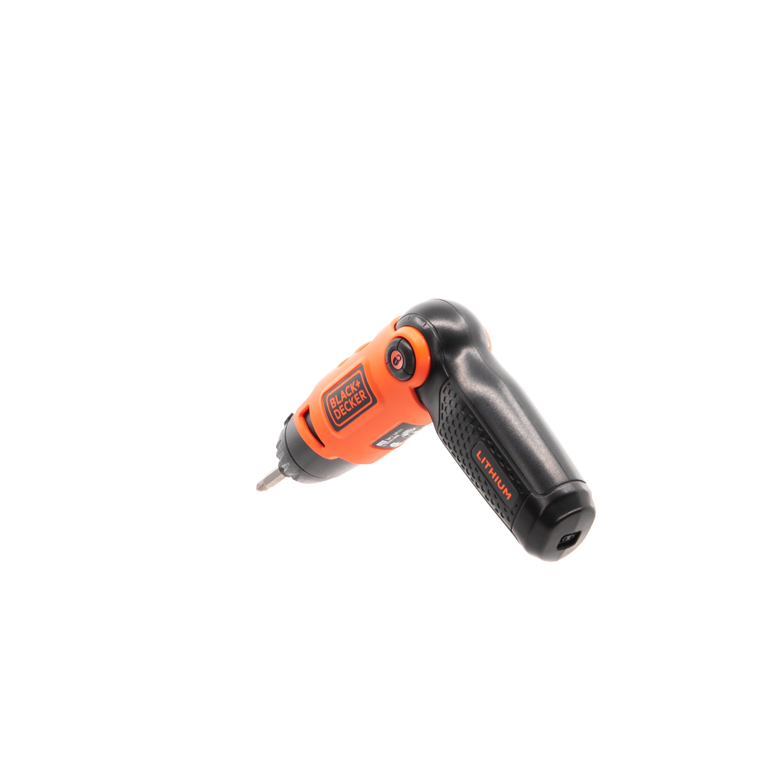 Cordless Screwdriver with Pivoting Handle, USB Charger and 2 Hex Shank Bits