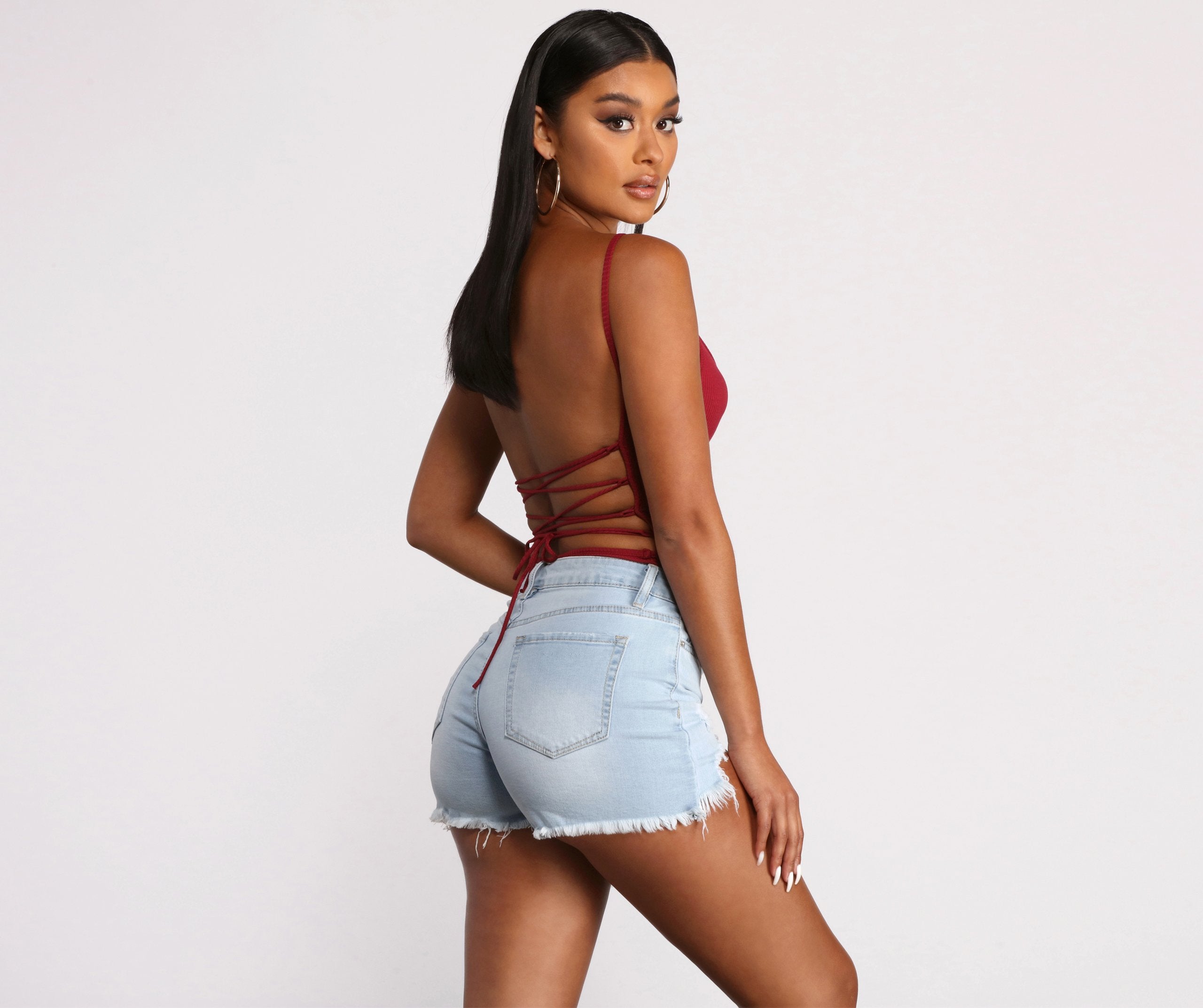 Basic Sleeveless Strappy Back Ribbed Knit Bodysuit