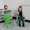 BizChair 2 Pack Green Plastic Stackable School Chair with 10.5'' Seat Height