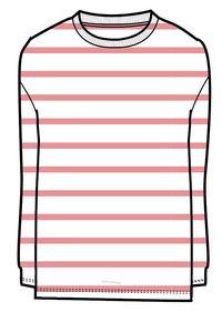 Panorama Striped LS T-Shirt - Shell Pink Stripe