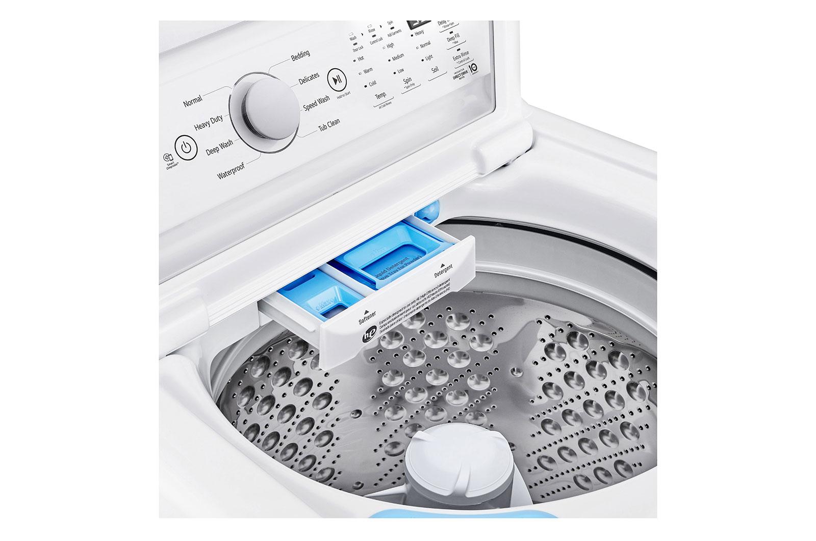 Lg WT7155CW 4.8 Cu. Ft. Mega Capacity Top Load Washer With 4-Way™ Agitator & Turbodrum™ Technology