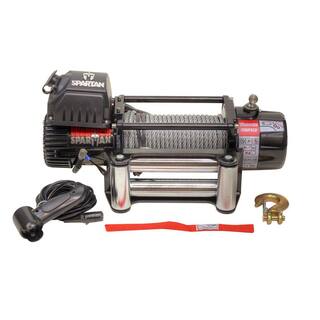 DK2 Spartan Series 12000 lb. Capacity 12-Volt Electric Winch with 82 ft. Steel Cable 12000