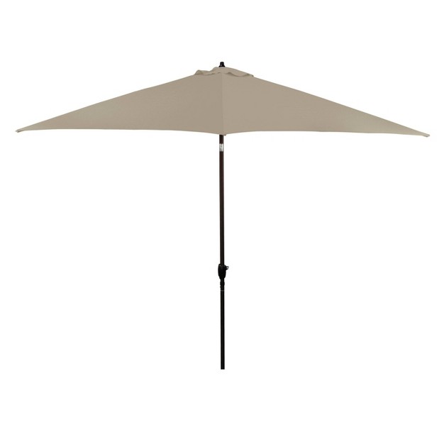 11 x27 X 11 x27 Aluminum Market Polyester Umbrella With Crank Lift Beige Astella