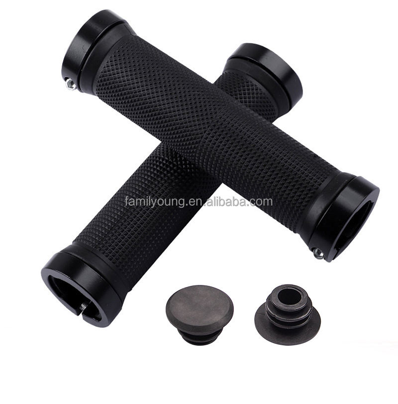 Bicycle Grips MTB Bike Hand bar Grips Rubber Non slip Bilateral Lock Cycling Bmx Handle Grips Bikes Handlebar