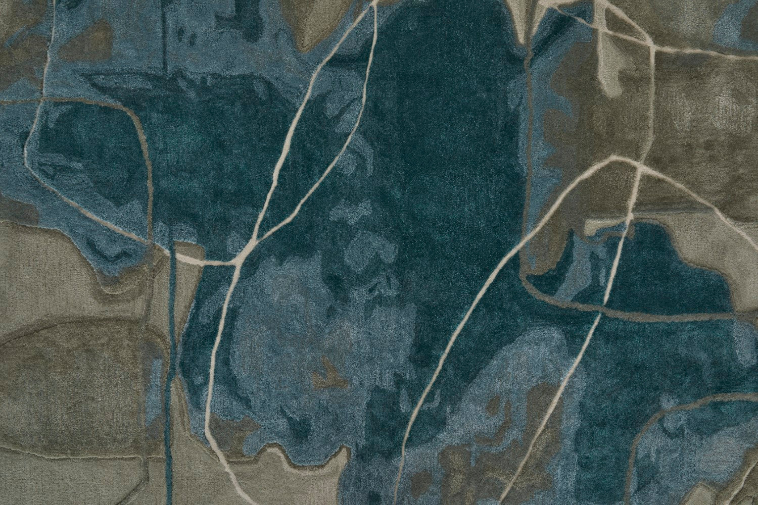 Ramiro Abstract Hand Tufted Blue / Green Rug