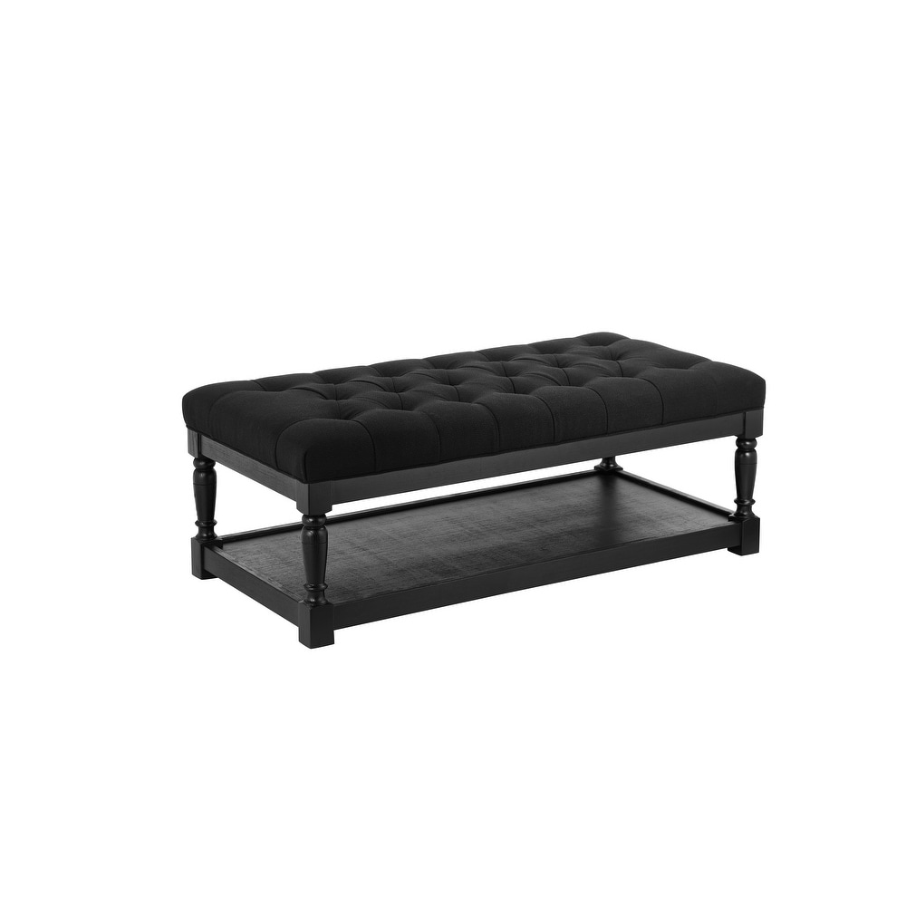 Athena Rectangular Coffee Table in Black.