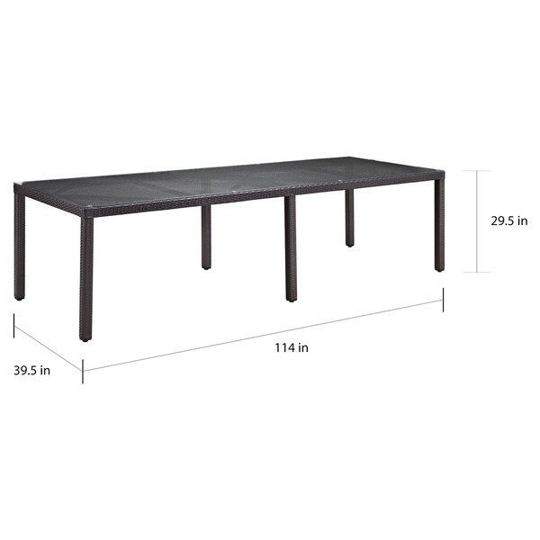 Bocabec 114inch Outdoor Patio Dining Table by Havenside Home