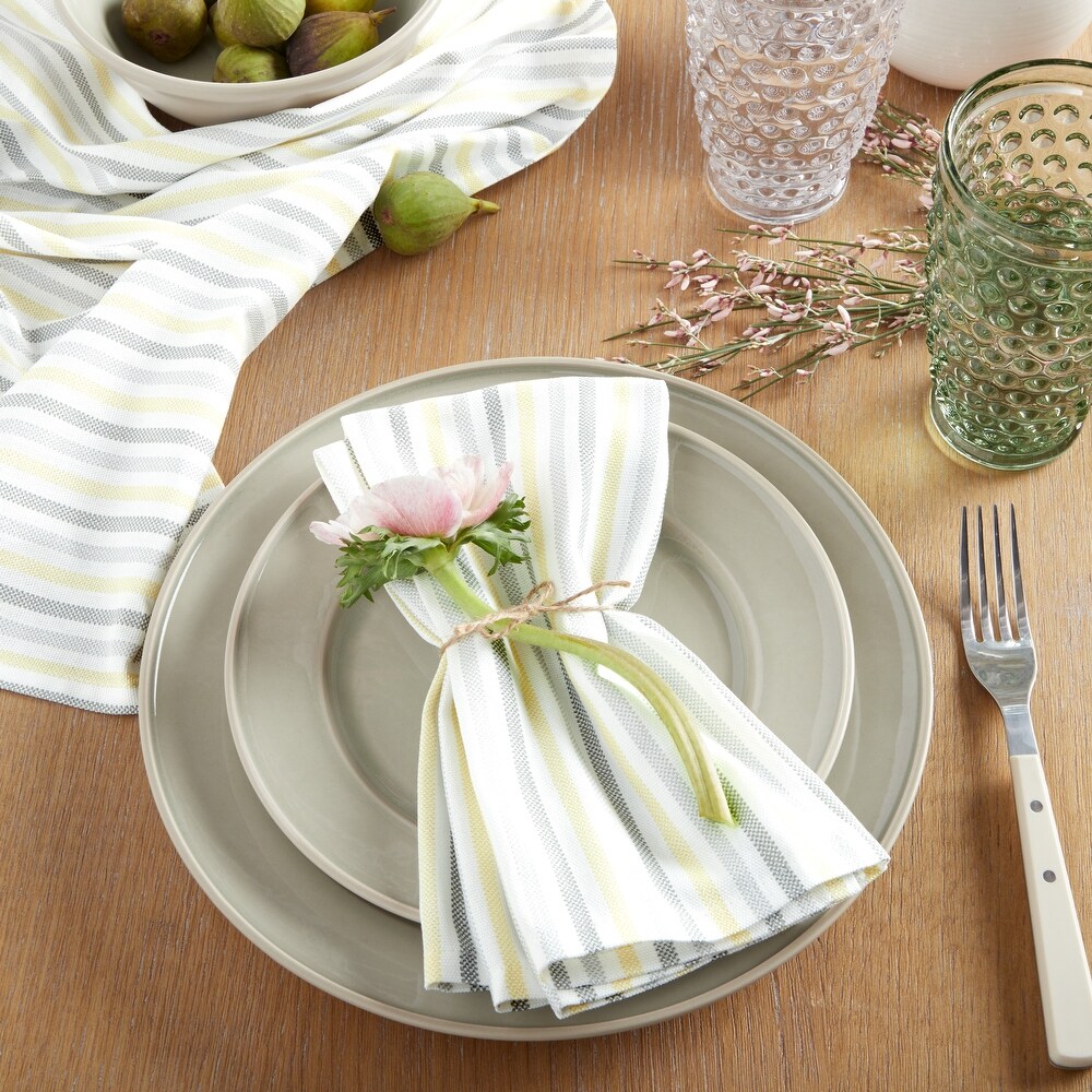 Martha Stewart Daisy Stripe Napkin Set 4 Pack   19\