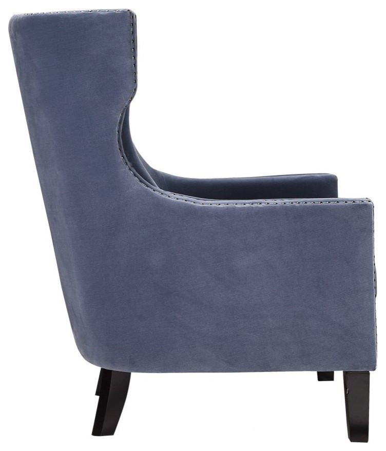 Valley Arm Chair Blue   Transitional   Armchairs And Accent Chairs   by Old Bones Co.  Studios  Houzz