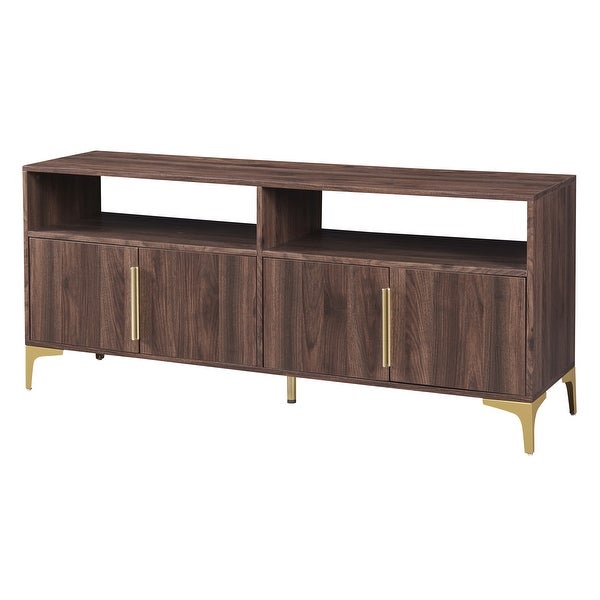 58'' Sideboard with Gold Metal Legs and Handles